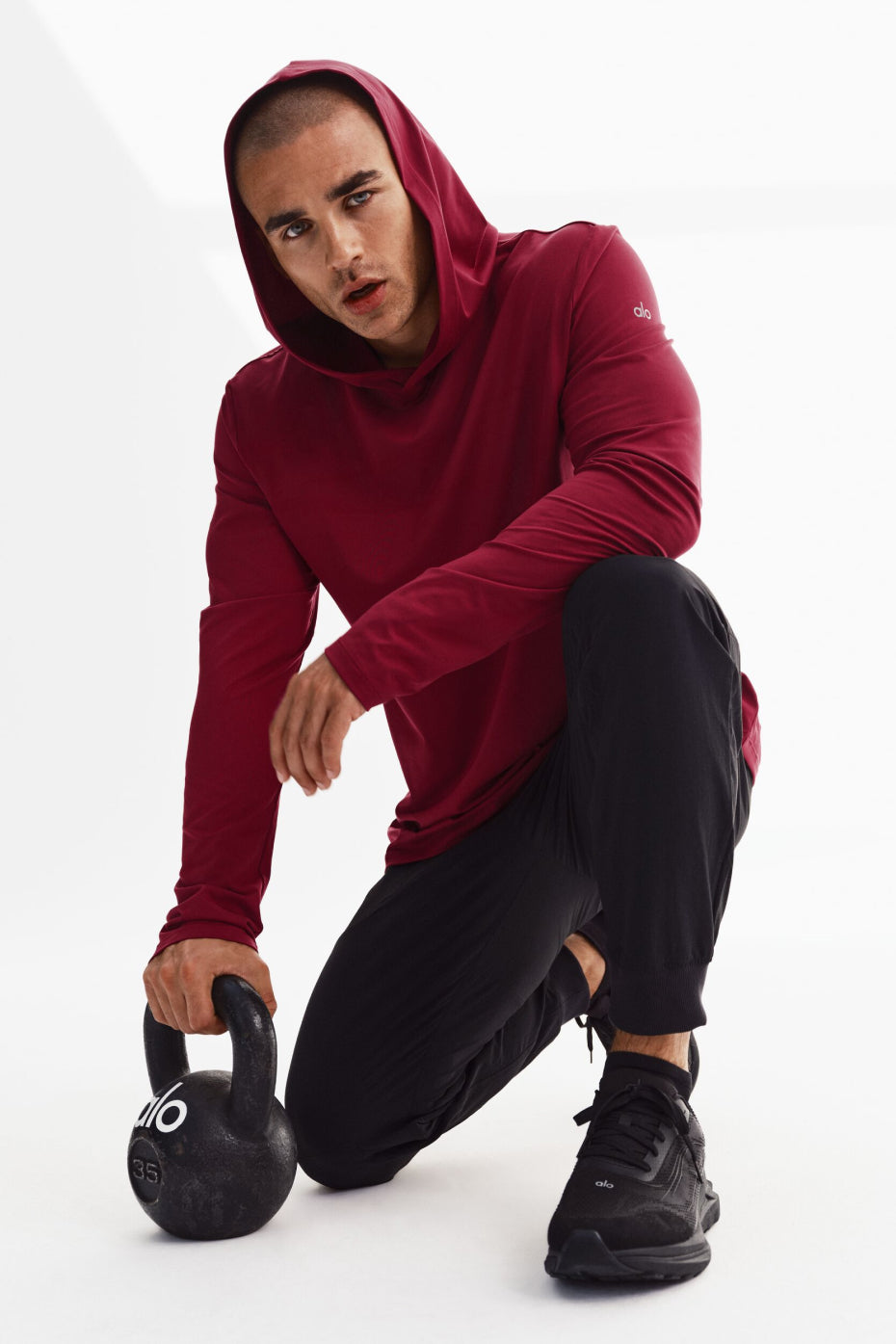 Conquer Reform Long Sleeve With Hood - Garnet (M3199R)