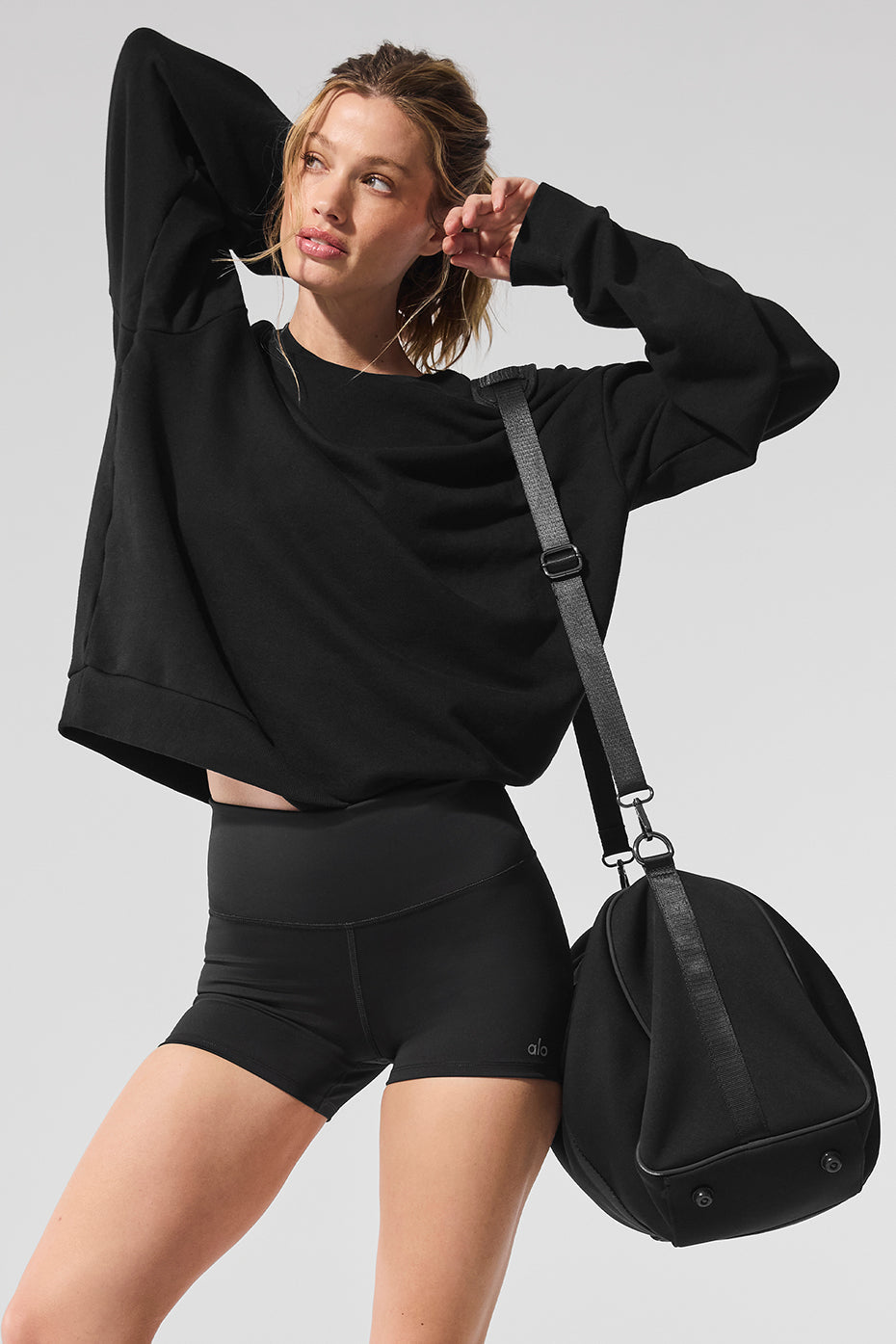 Chill Crew Neck Pullover - Black (WOMENSM3207R)