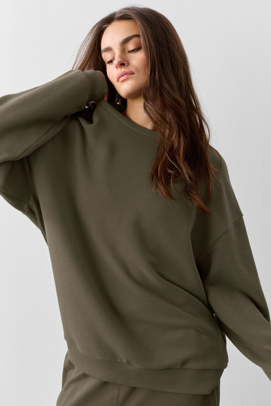 Chill Crew Neck Pullover - Olive Tree (WOMENSM3207R)