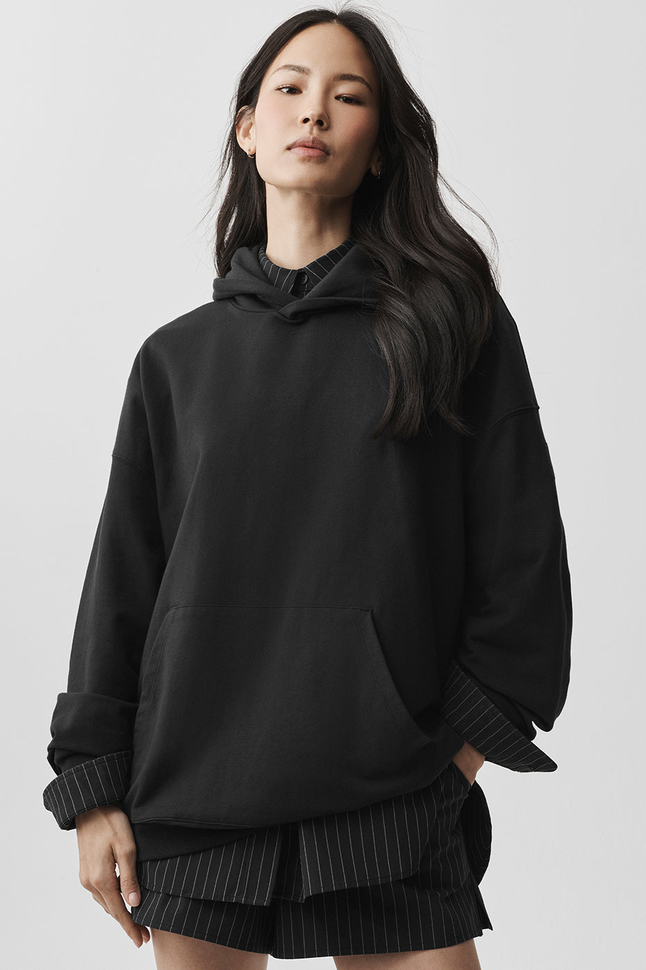 Double Take Hoodie - Black (WOMENSM3245R)