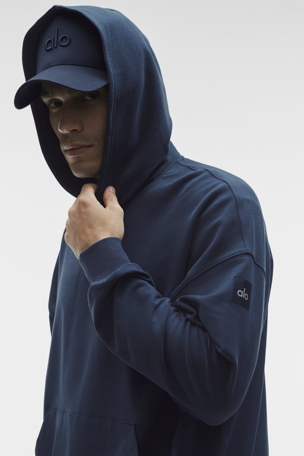 Alo Yoga Double Take Hoodie in Navy, product image 5 of 5