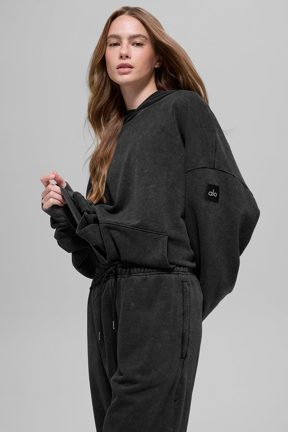Chill Vintage Wash Hoodie - Black Wash (WOMENSM3254R)