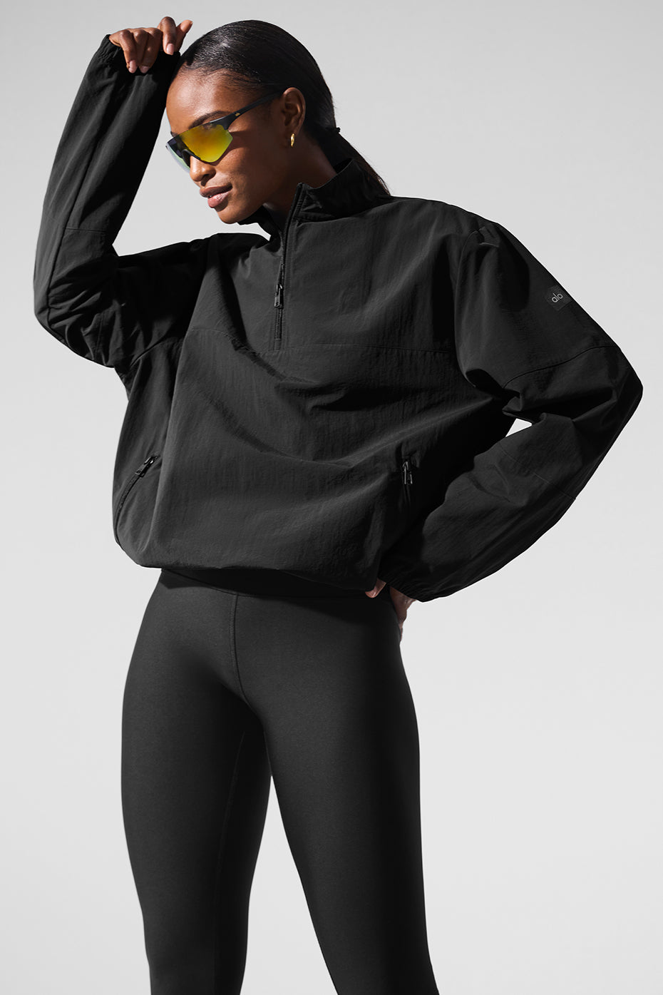 Light Weight Takeaway Track Pullover - Black (WOMENSM3259R)