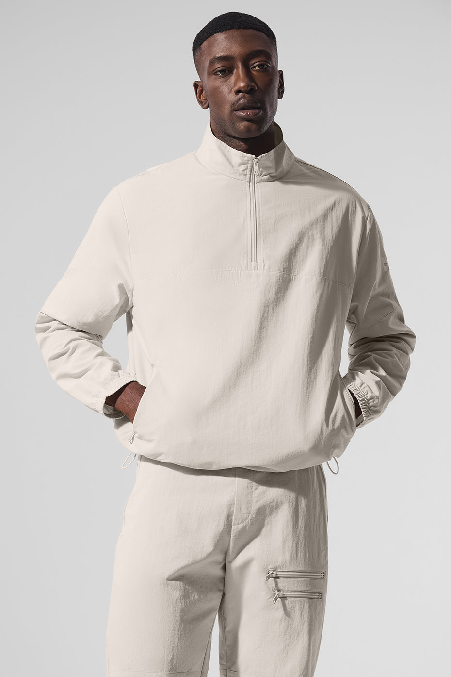 Light Weight Takeaway Track Pullover - Bone (M3259R)