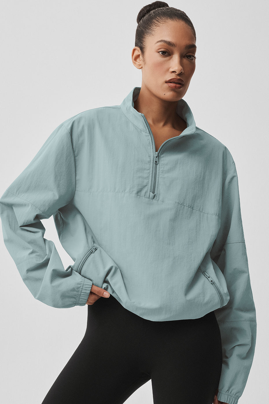 Light Weight Takeaway Track Pullover - Desert Sage (WOMENSM3259R)