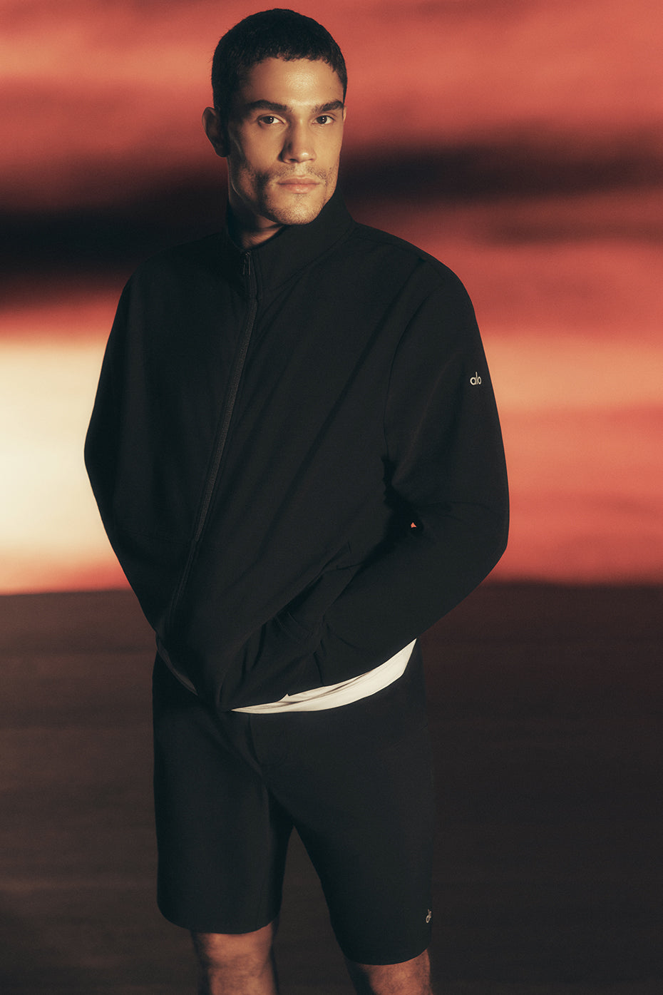 Conquer Max Mock Neck Full Zip - Black (M3262R)