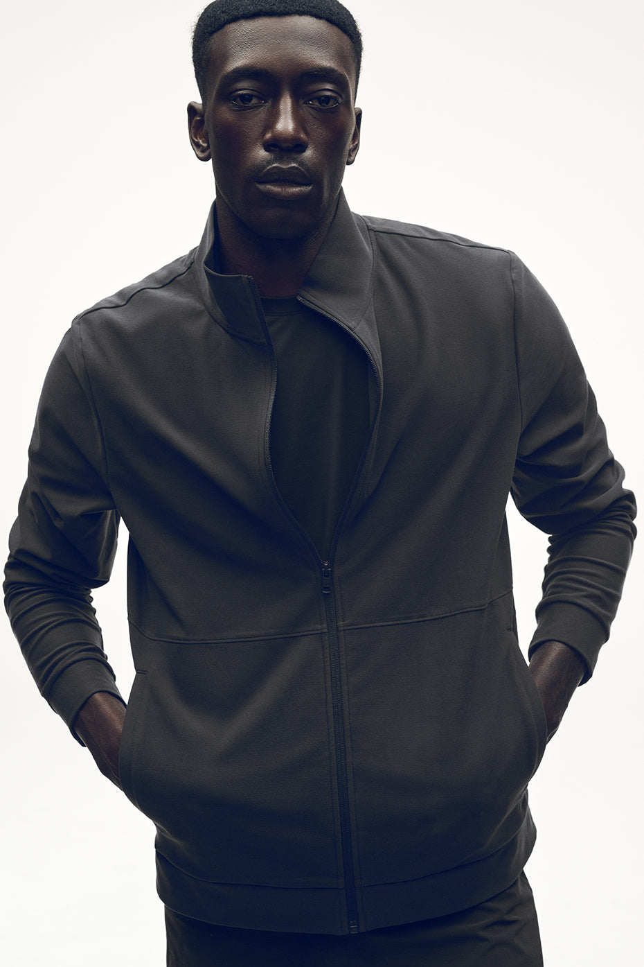 Conquer Max Mock Neck Full Zip - Anthracite (M3262R)