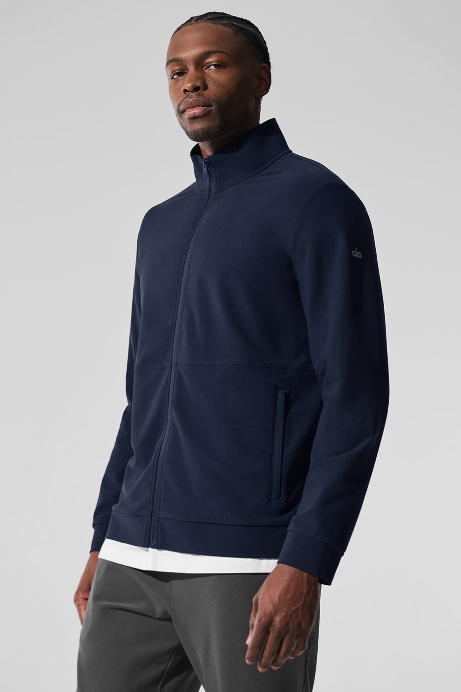Conquer Max Mock Neck Full Zip - Navy (M3262R)