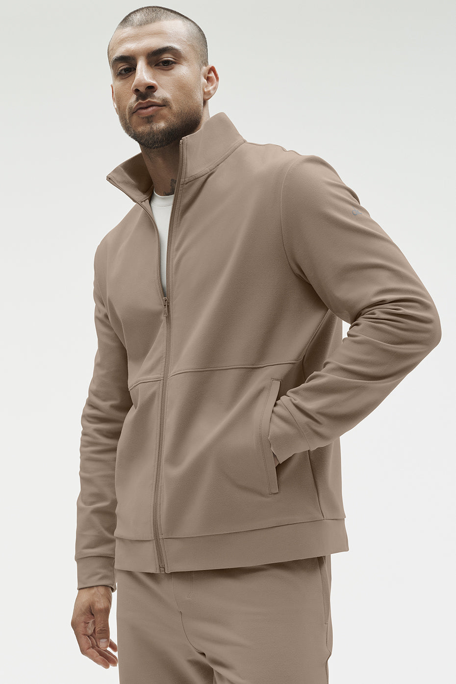 Conquer Max Mock Neck Full Zip - Gravel (M3262R)