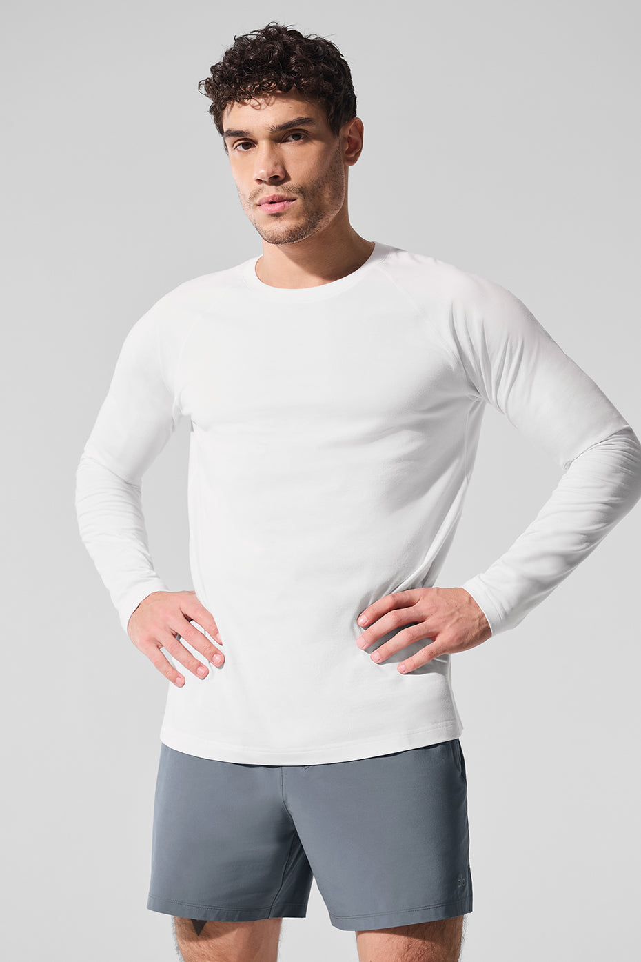 ALO Vapor Crewneck Long Sleeve - White (M3266R)