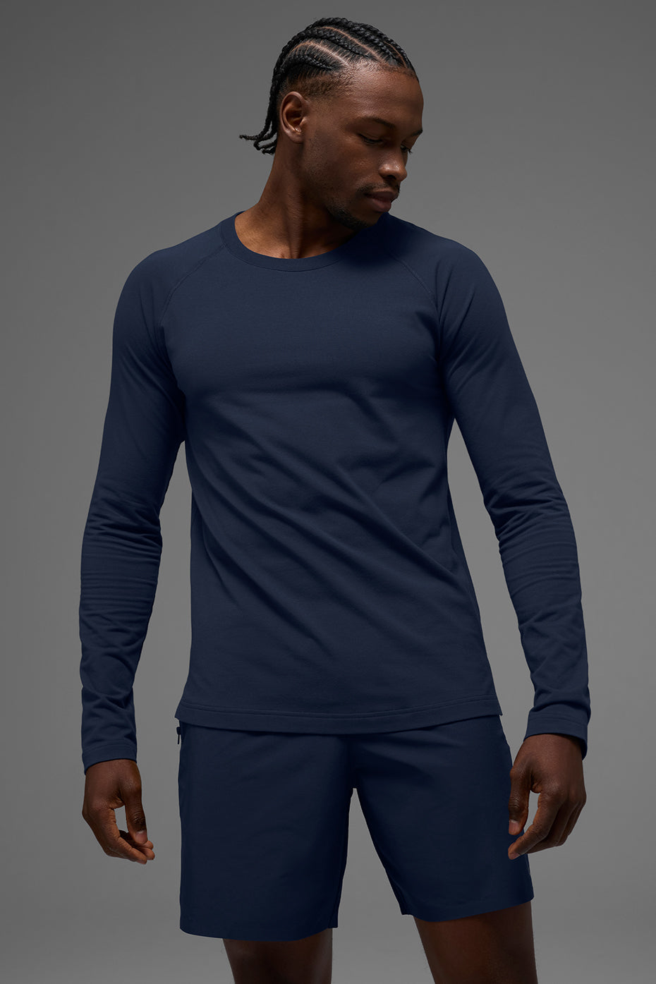 ALO Vapor Crewneck Long Sleeve - Navy (M3266R)