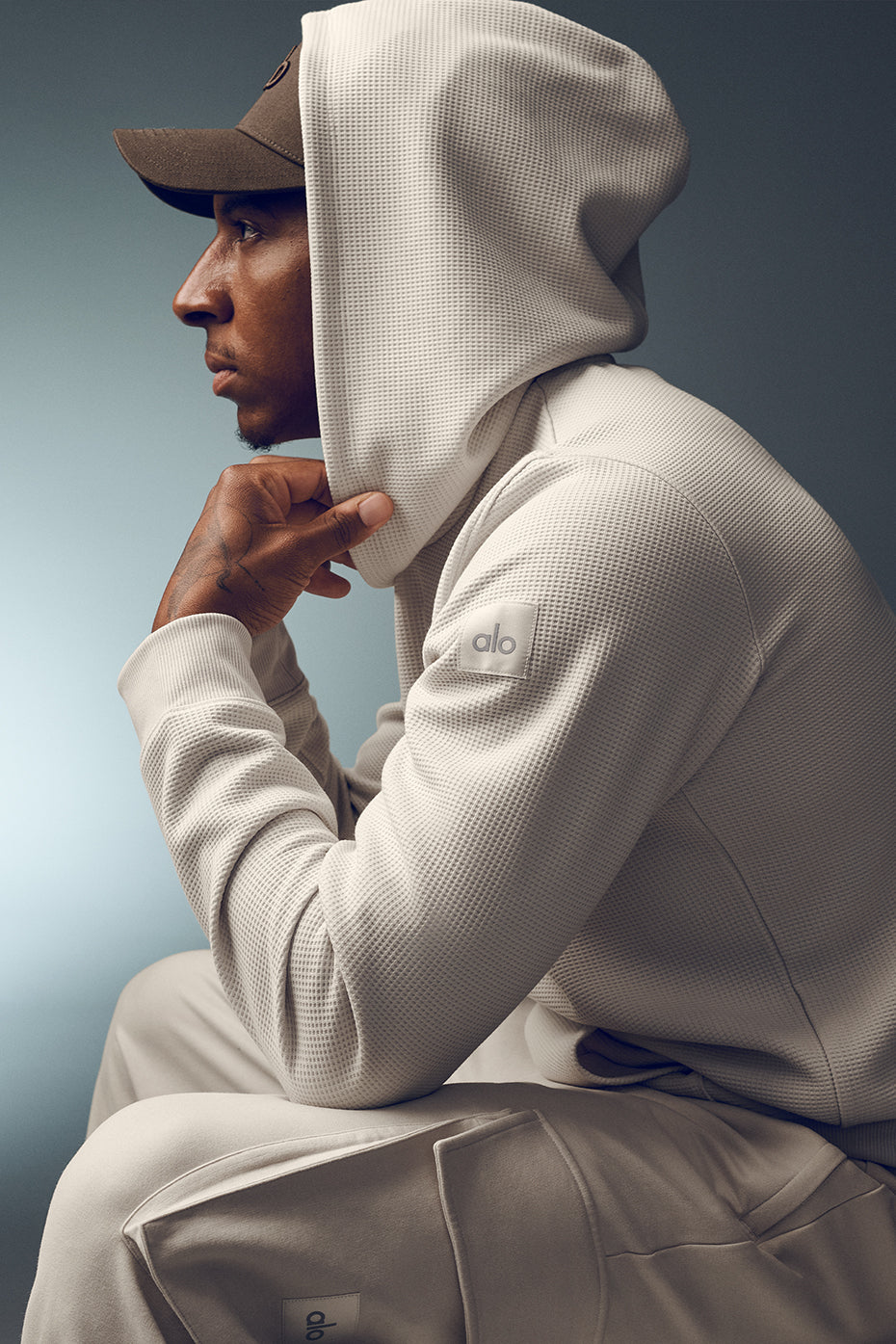 Waffle Lounge Hoodie - Bone (M3311R)