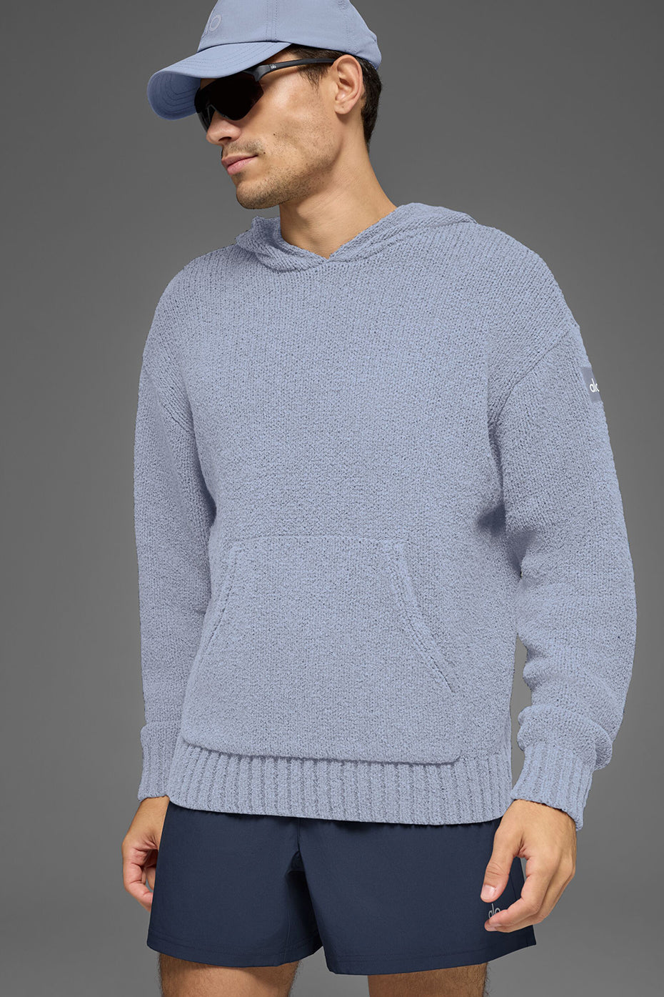 Textured Knit Hoodie - Winter Frost (M3320R)