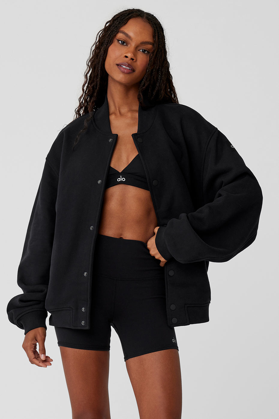 Renown Varsity Jacket - Black (WOMENSM4144R)