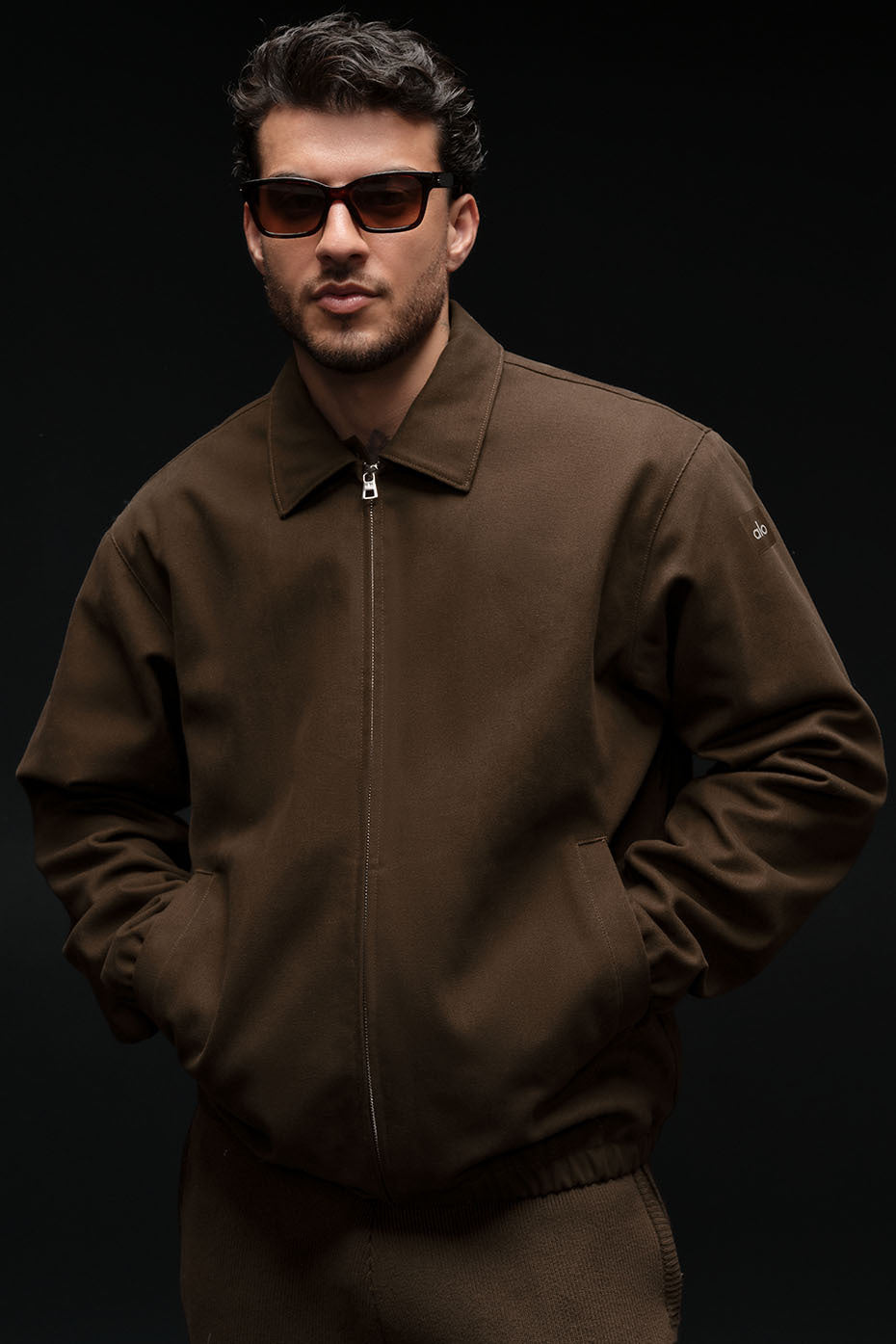 Cotton Canvas Coaches Jacket - Espresso (M4201R)