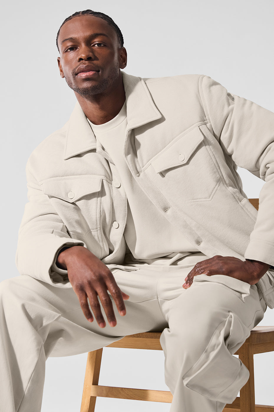 Ease Trucker Jacket - Bone (M4202R)