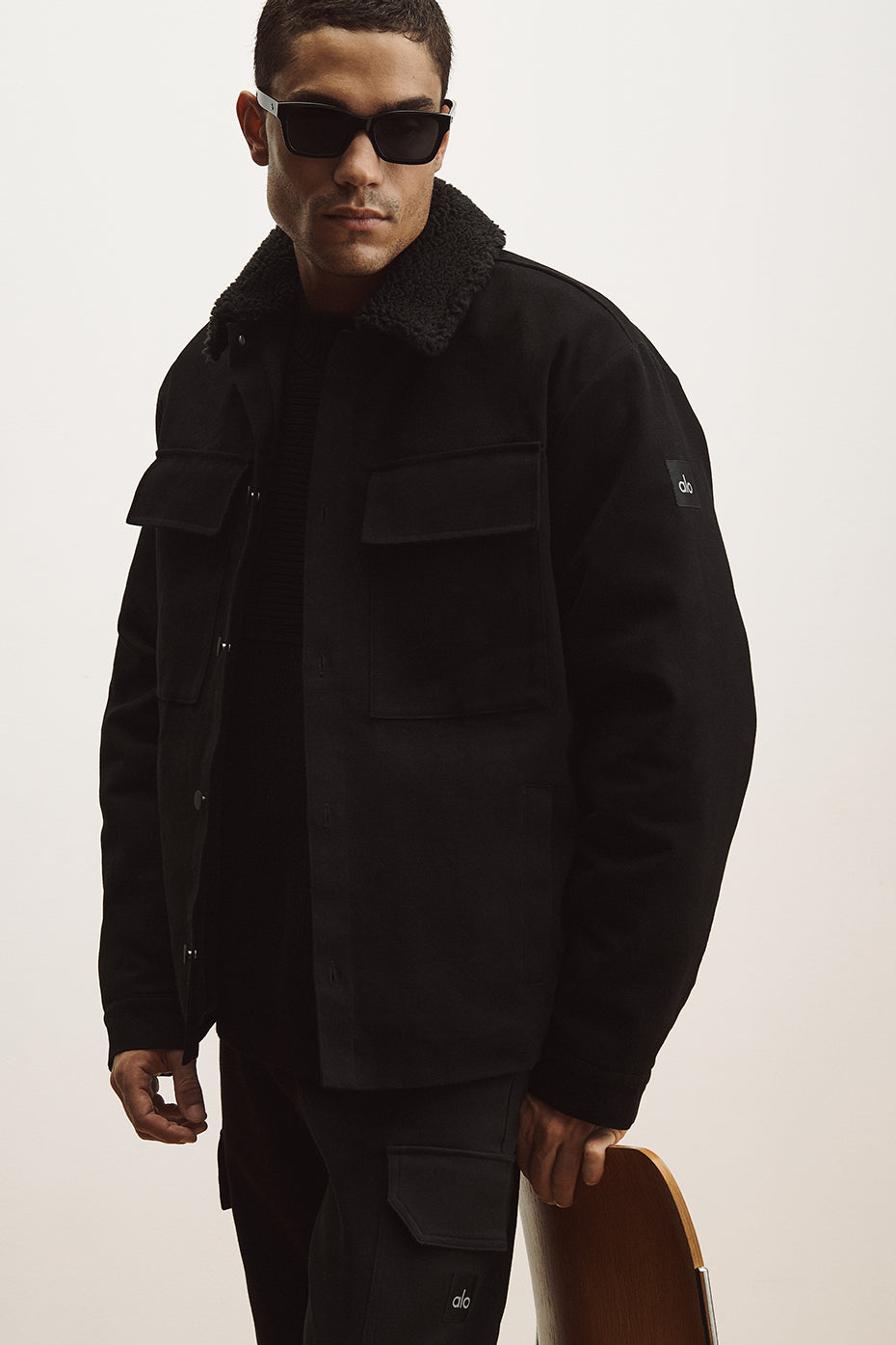 Canvas Utility Shacket - Black (M4206R)