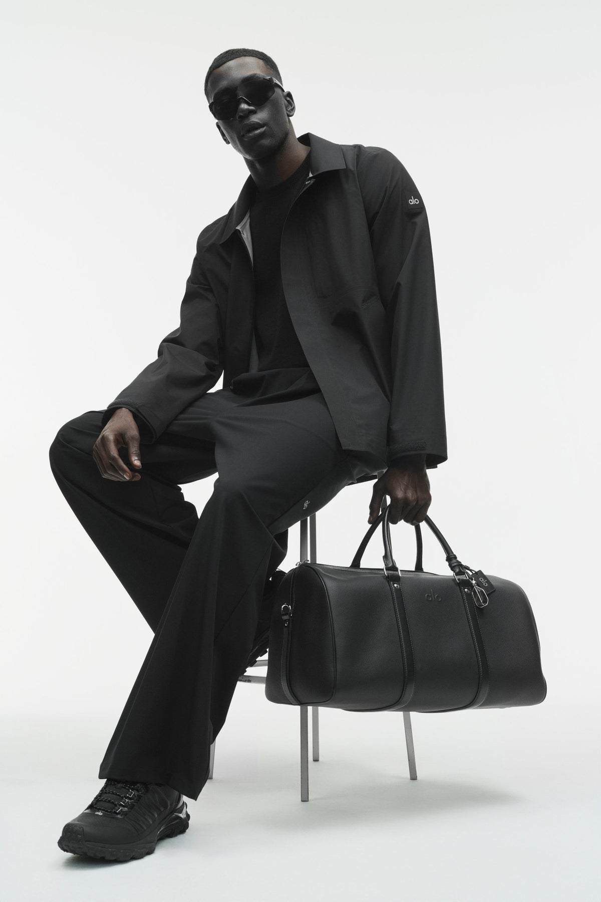 Alo Yoga Alpha Shell Overshirt in Black, product image 6 of 6