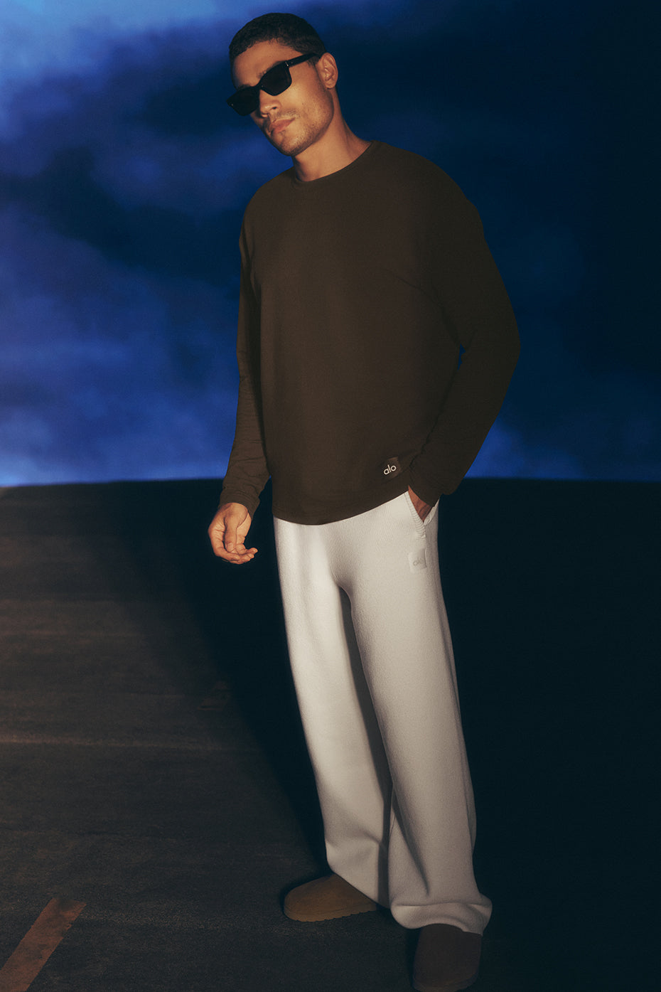 Scholar Straight Leg Sweatpant - Ivory (M5171R)