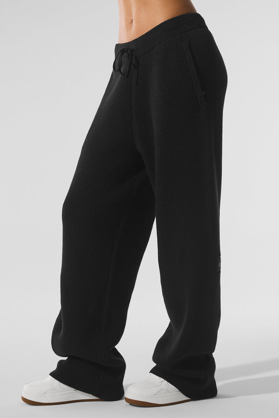 Domain Rib Knit Sweatpant - Black (WOMENSM5210R)