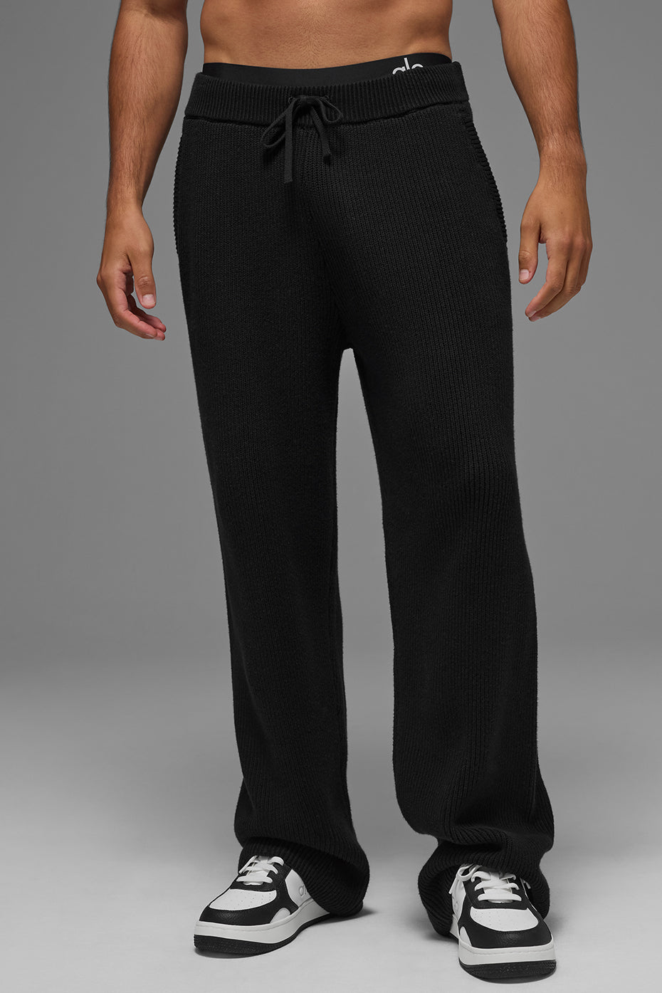 Domain Rib Knit Sweatpant - Black (M5210R)