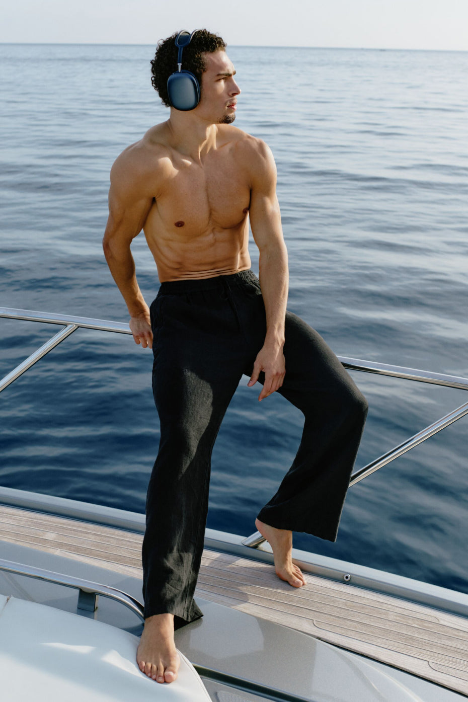 Linen Days Straight Leg Pant - Black (M5267R)