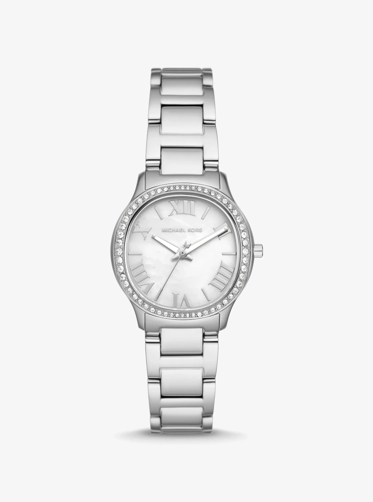 Women's Mini Sage Pavé Silver-Tone Watch MK4824