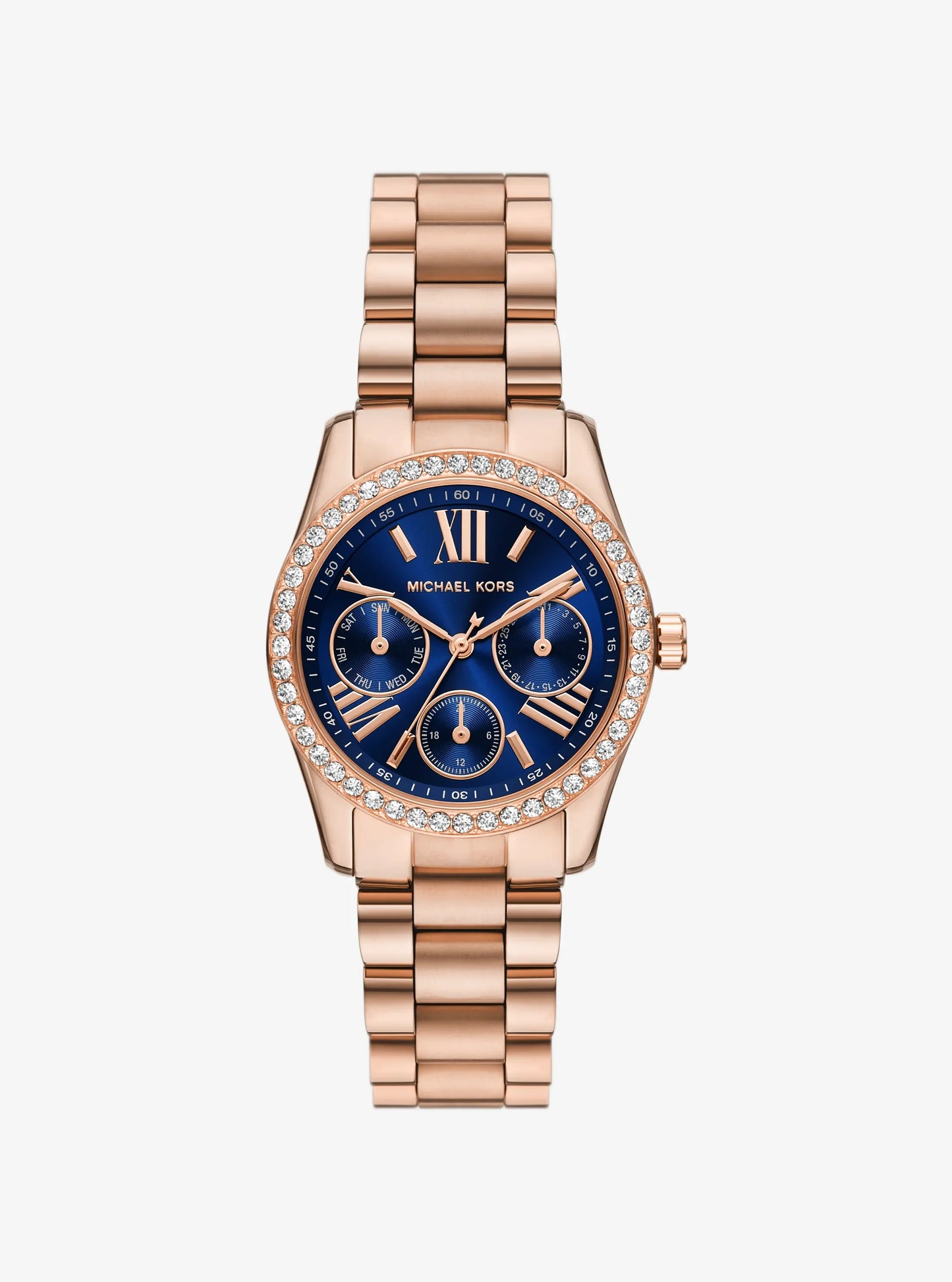 Women's Mini Lexington Pavé Rose Gold-Tone Watch MK4926