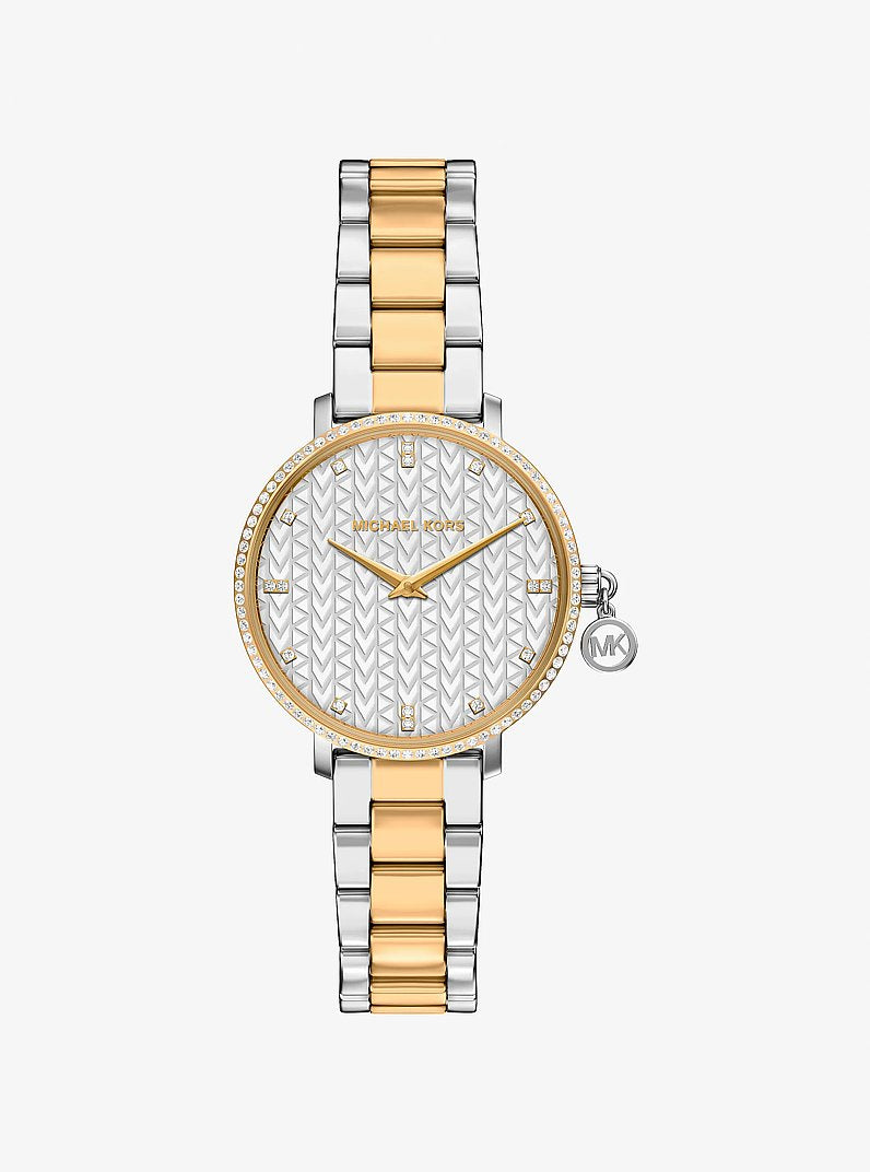 Women's Mini Pyper Pavé Two-Tone Watch MK7574