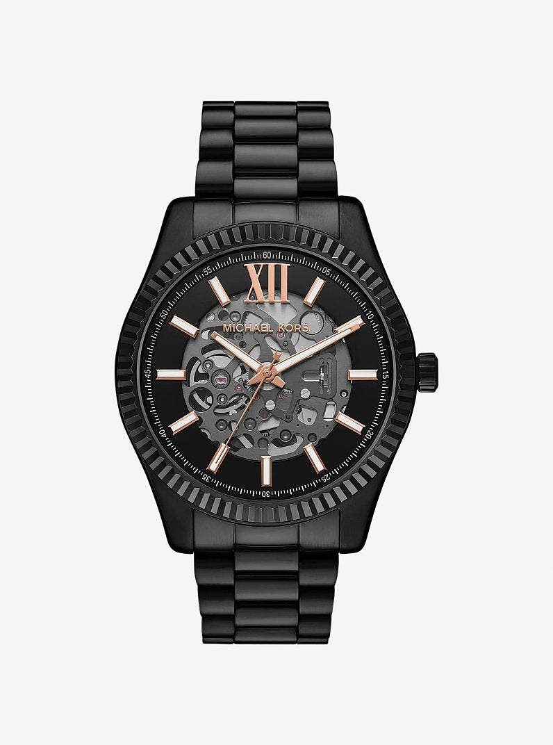 Men's Oversized Lexington Black-Tone Watch MK9244