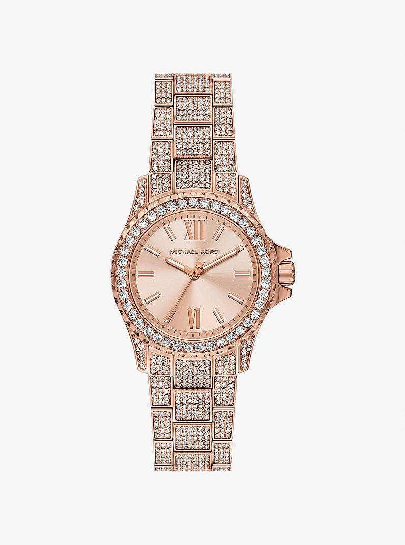 Women's Mini Everest Pavé Rose Gold-Tone Watch MKO1197