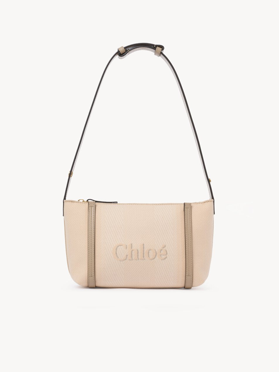 CHLOE Carry shoulder bag in canvas Blushy Beige by CHLOE
