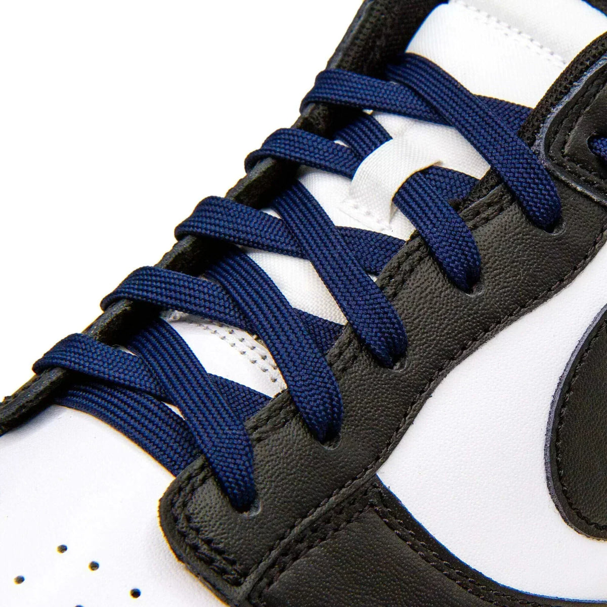 Navy Blue Flat Shoelace | Jordan Laces, Nike Laces, Air Force 1 Laces by KNOTTY