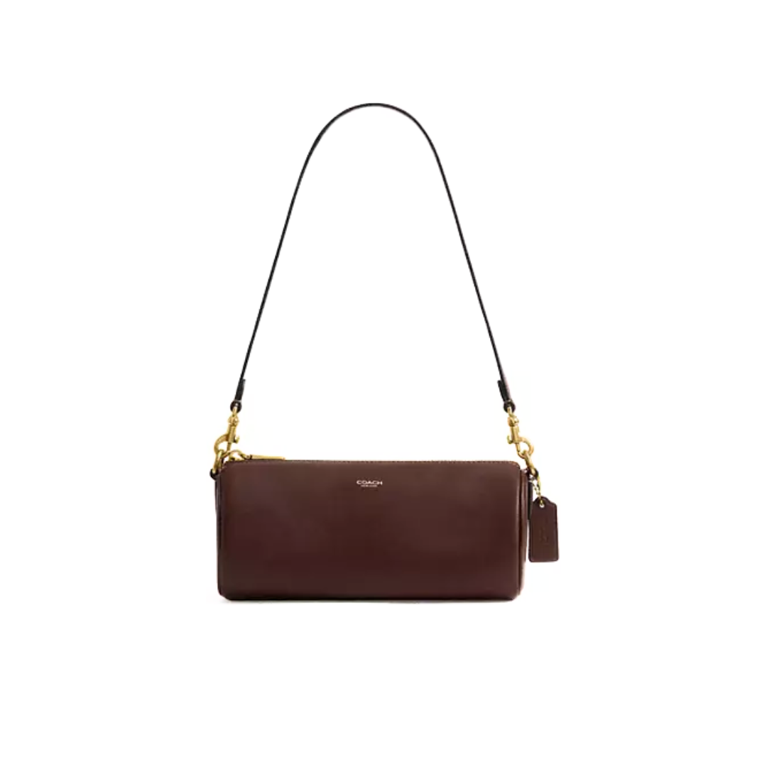 Coach Barrel Bag natural grain leather Brass Maple by COACH
