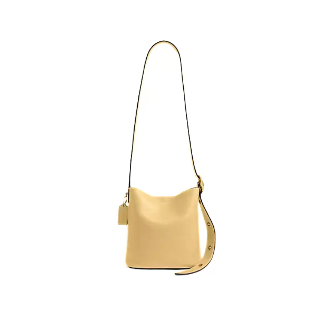 Coach Bleecker Bucket Bag 21 smooth leather Brass Vanilla by COACH