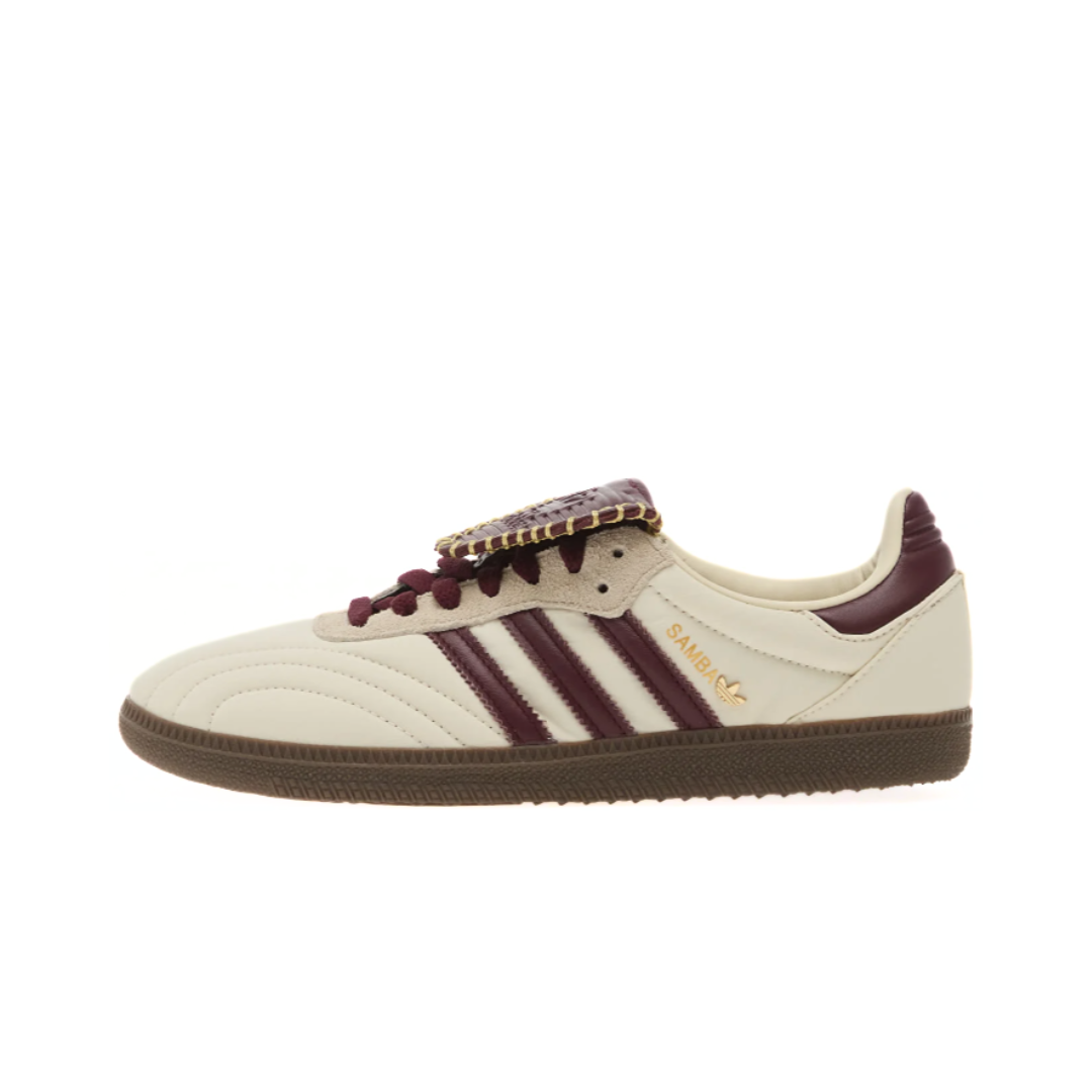 adidas Samba LT Cream White Maroon Gold Metallic (W) by ADIDAS