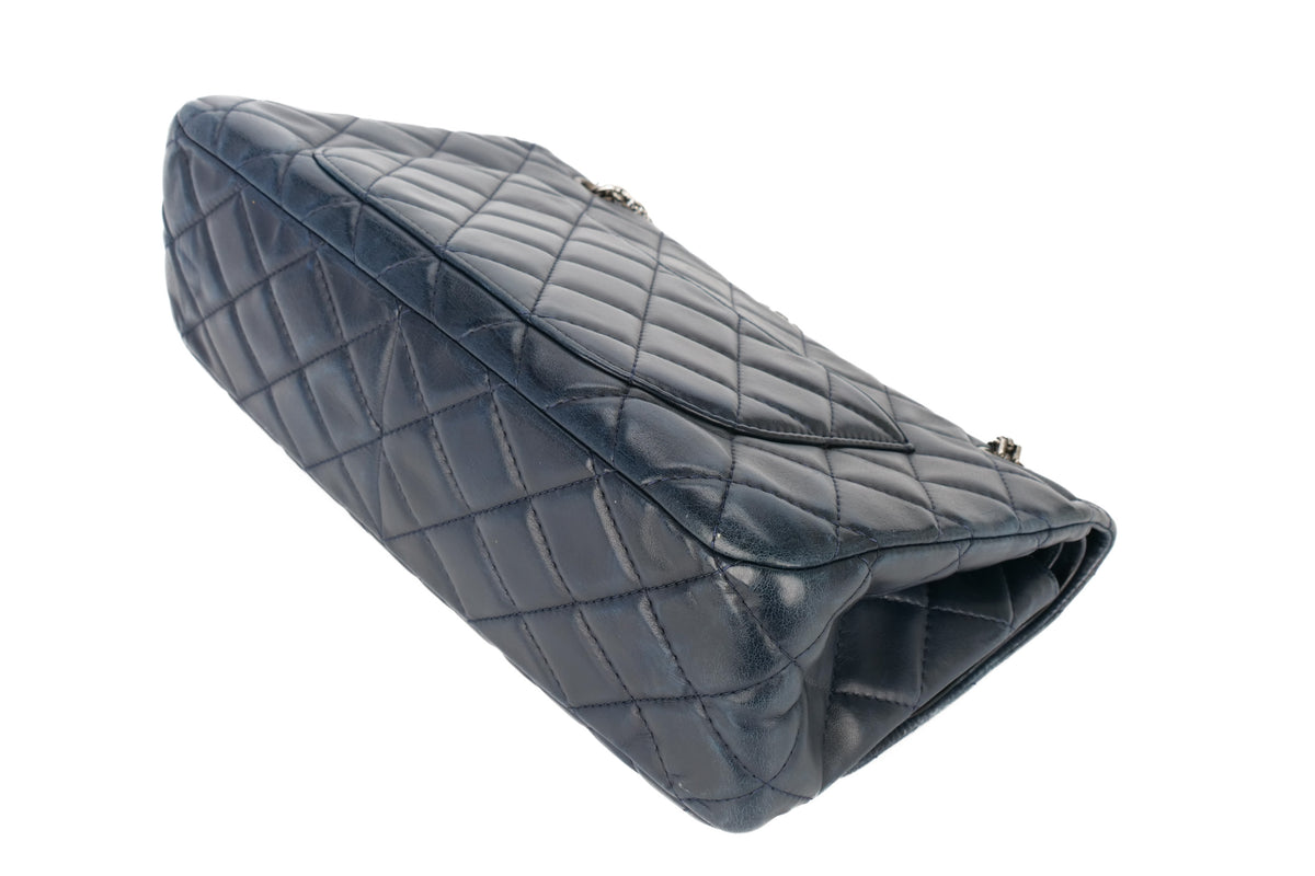 Chanel 2.55 Reissue 227 Navy Lambskin Ruthenium Hardware - view 15
