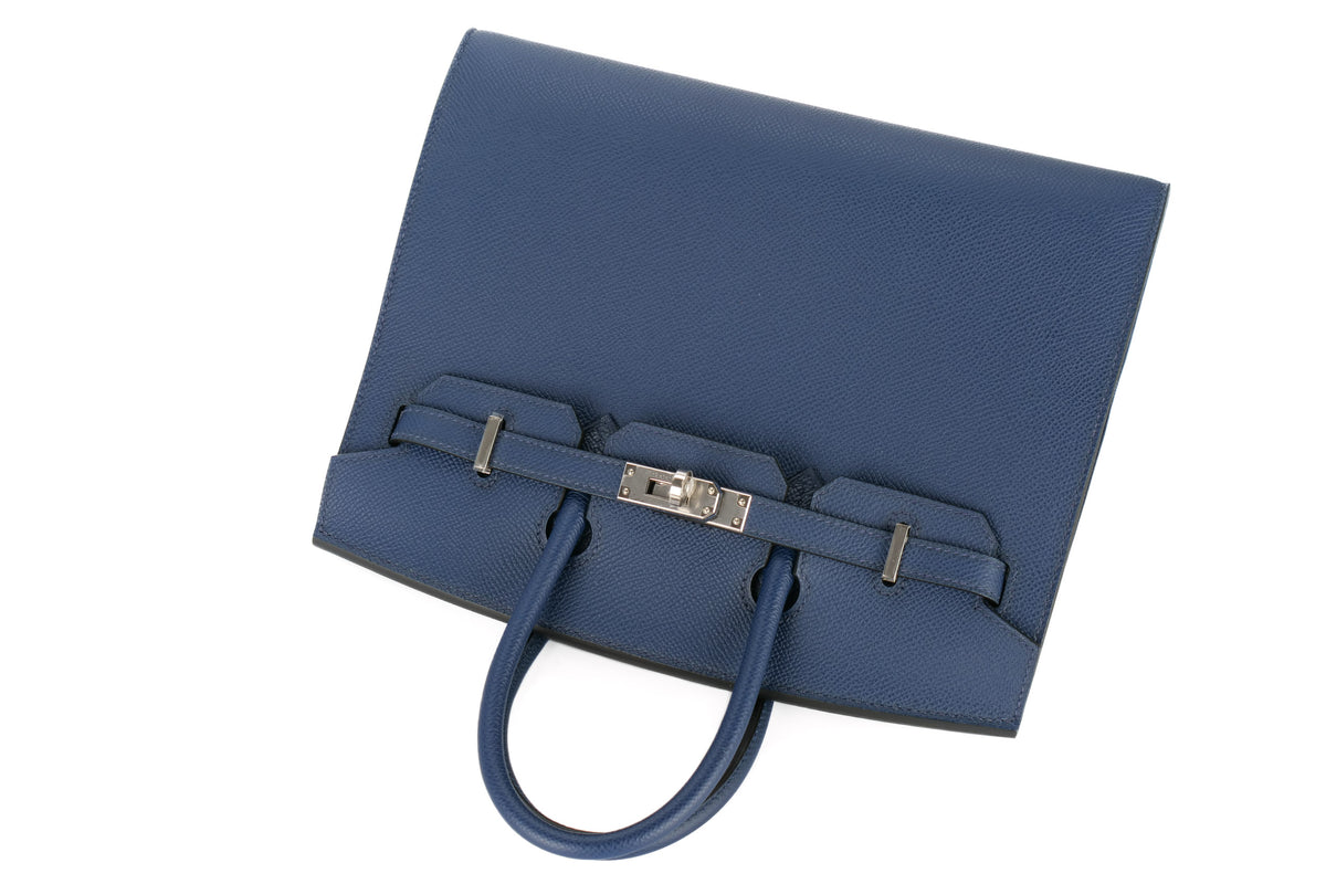 Hermès Birkin 25 Blue Navy Epsom Sellier Palladium Hardware - view 8
