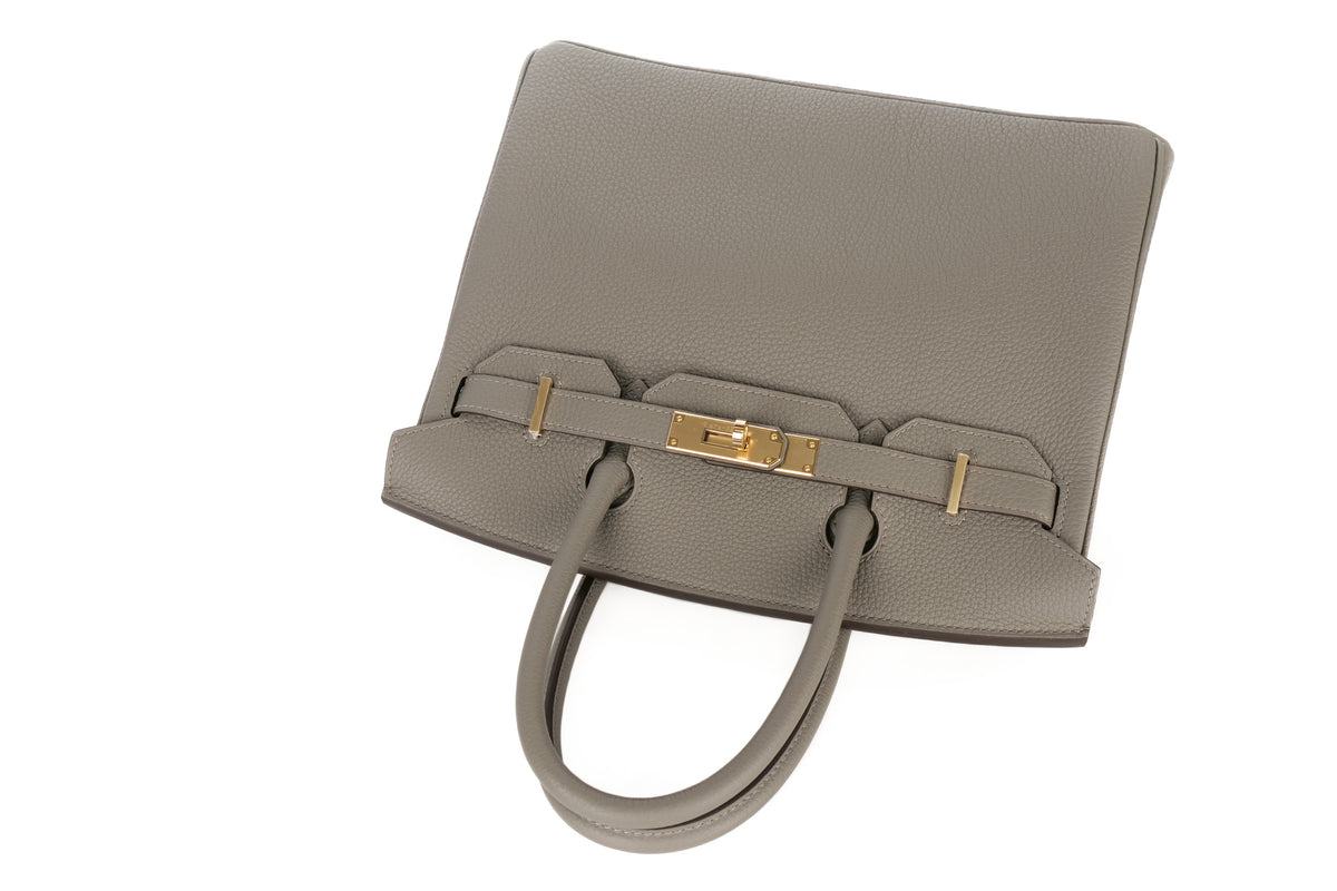 Hermès Birkin 30 Gris Meyer Togo Permabrass Hardware - view 8