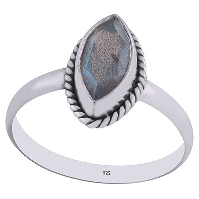 Stunning Wire Work Around Labradorite Marquise Shape 925 Sterling Solid Silver Ring - R1000269-5