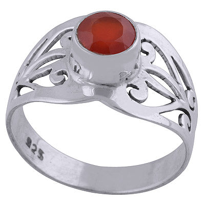 Carnelian 925 Sterling Silver Ring - R1000270-96