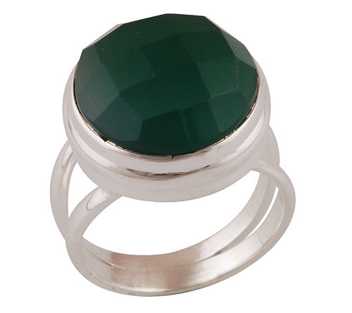Green Onyx 925 Sterling Silver Ring - R1000402-38
