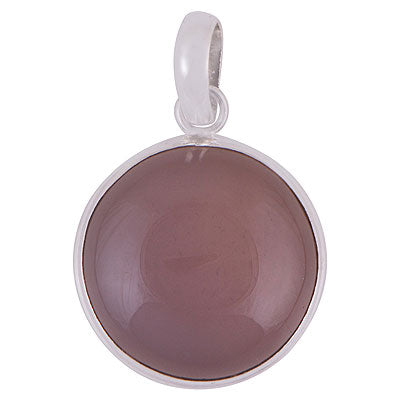 Beautiful Handcrafted Work Around Rose Quartz Round Shape 925 Sterling Solid Silver Pendants - R100054-10