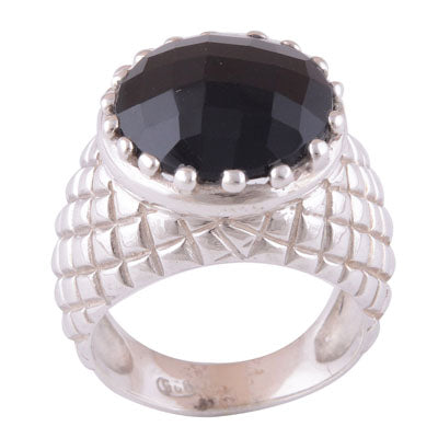 Black Onyx 925 Sterling Silver Ring - main product photo (R1000605-12)