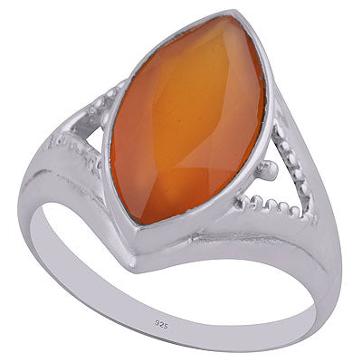 Beautiful Rawa Cut Work Around Carnelian Marquise Shape 925 Sterling Solid Silver Ring - R1000961-106