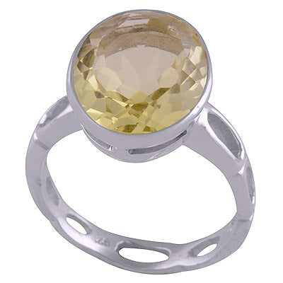 Lemon Topaz 925 Sterling Silver Ring - R1000971-120