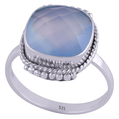 Blue Chalcedony 925 Sterling Silver Ring - R1001368-173