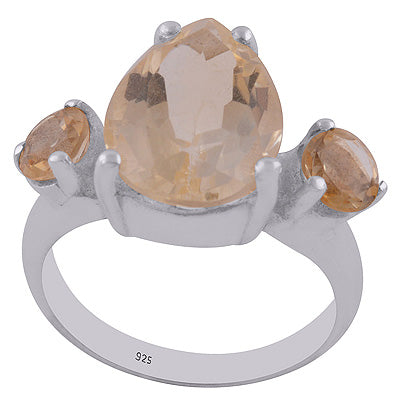 Citrine 925 Sterling Silver Ring - R1001615-59