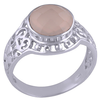 Rose Quartz 925 Sterling Silver Ring - R1001616-103