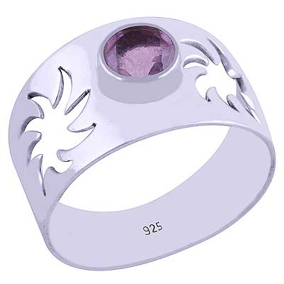 Amethyst 925 Sterling Silver Ring - R1001728-1